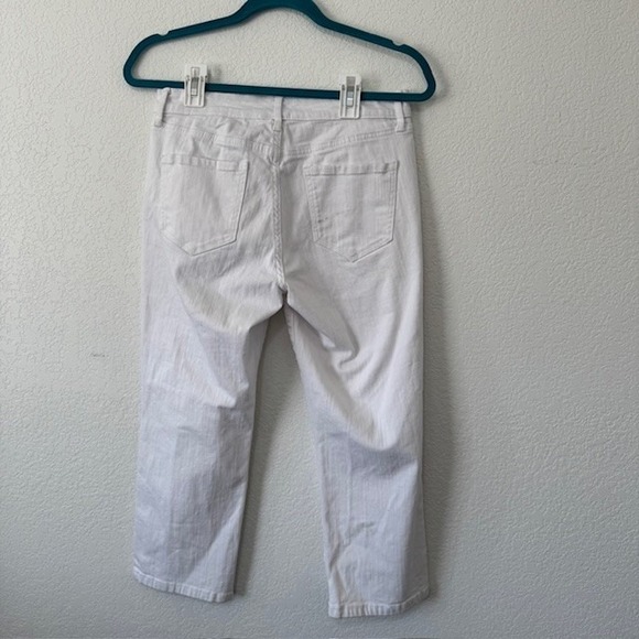 Nine West Chrystie Capri White Denim Jeans Women's Size 4 Cropped Stretch - Picture 5 of 12